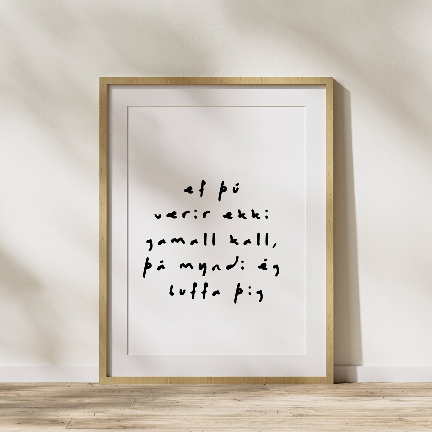 Ef þú værir ekki gamall kall, þá myndi ég buffa þig