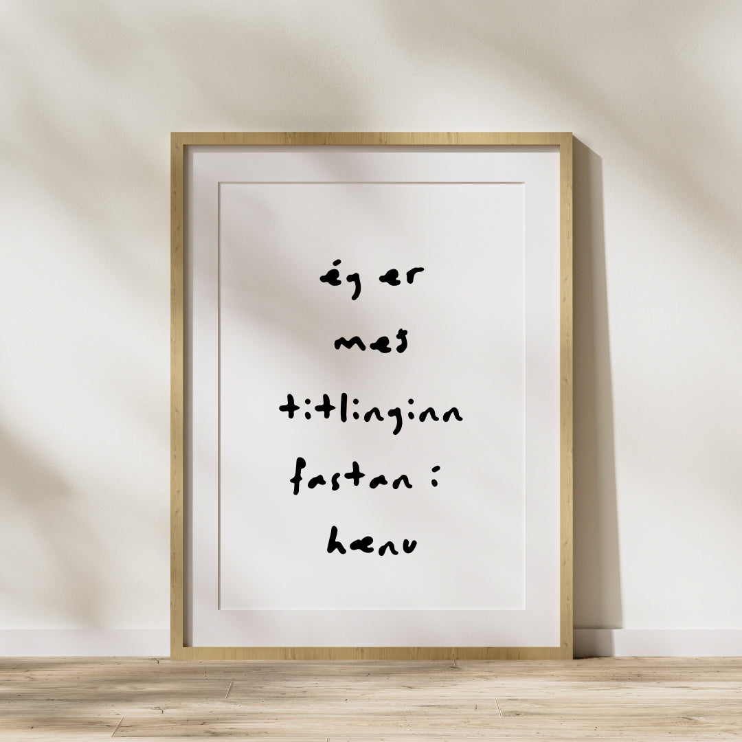 ég er með titlinginn fastan í hænu