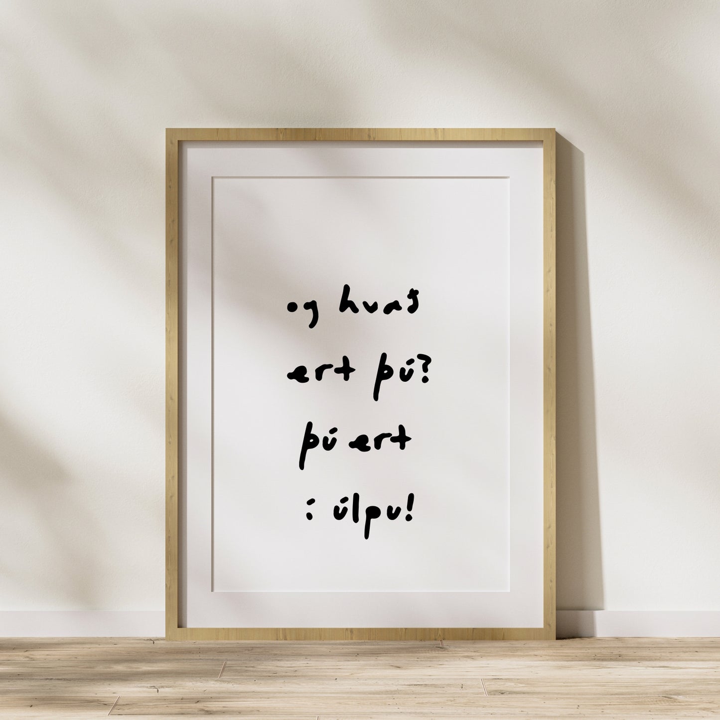 og hvað ert þú? Þú ert í úlpu!